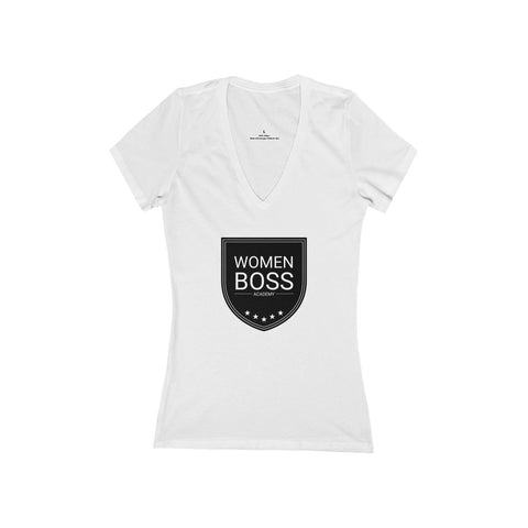 Women's Jersey Short Sleeve Deep V-Neck Tee